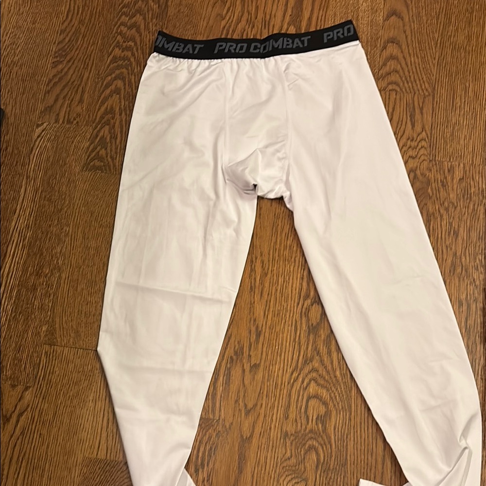 Nike Pro Combat White Leggings